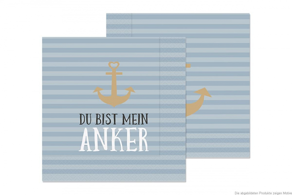 Lunch Servietten "Du bist mein Anker"